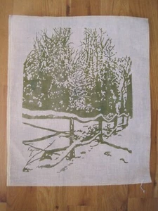 Giant Cross Stitch Pre Printed Landscape Trees Forest 27" x 23" New - Picture 1 of 5