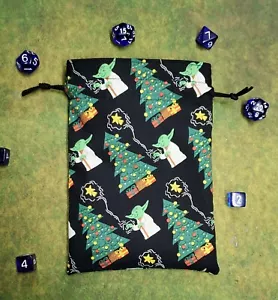 Star Wars Yoda Christmas Tree dice bag, card bag, makeup bag - Picture 1 of 3