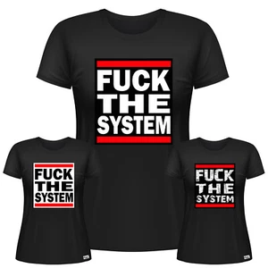 EAKS® Damen Girlie T-Shirt "Fuck The System" Punks Punker Punkrock Hardcore-Punk - Bild 1 von 23