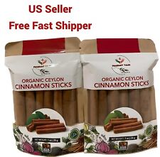 Ceylon/Sri Lanka Organic Cinnamon Sticks, 3", High quality : 2 Pack  - 2 Oz 56g