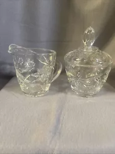 Anchor Hocking STAR OF DAVID Zuckerdose und Milchkännchen Set - Bild 1 von 3