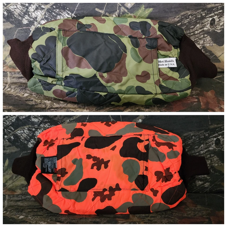 HOT HANDS REVERSIBLE BLAZE CAMO THINSULATE MANGUITOS DE MANO CON BOLSILLO CALENTADOR DE MANOS NUEVAS SIN ETIQUETAS Foto 1 de 4