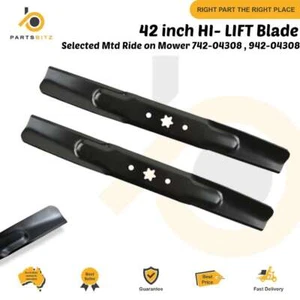 42 HI- LIFT Blade Set for Selected Mtd Ride on Mower 742-04308 , 942-04308 - Picture 1 of 2