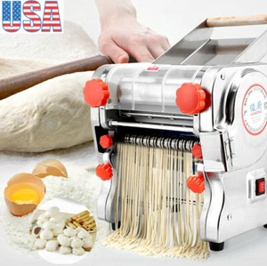 Commercial Electric Dough Roller Sheeter Noodle Pasta Dumpling Maker Machine US - Picture 1 of 17