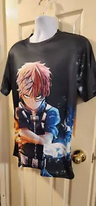 My Heroe Academia Shoto Todoroki Men's T-shirt polyester size L ~ New no tag~ - Picture 1 of 3