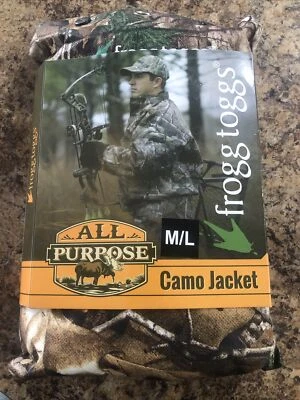 Frogg Toggs All Purpose Camo Jacket Real Tree Waterproof Wind Resistant M / L - Image 1 of 2