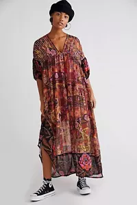 NEW Free People Bali Too Much To Dream Embellished Maxi Dress SZ XS A602-16 - Picture 1 of 8