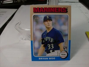2024 Topps Heritage #245 - Bryan Woo RC - Seattle Mariners 24-106 - Picture 1 of 2