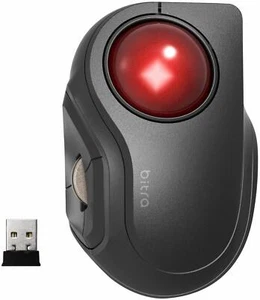 Elecom Wireless Track ball Silent 5 button Mice S size M-MT2DRSBK Black - Picture 1 of 5