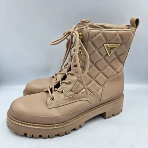 Guess Quilted Women's Combat Ankle Boots Size 39 - Picture 1 of 8
