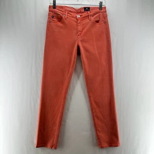 AG Adriano Goldschmied Jeans Womens Sz 28 Prima Cigarette Crop Denim Orange - Picture 1 of 11