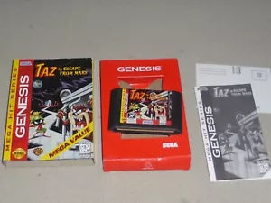 SEGA GENESIS GAME TAZ IN ESCAPE FROM MARS W BOX & MANUAL MEGA HIT SERIES - Picture 1 of 3