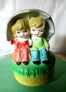 Music Box Rotates SANKYO JAPAN Raindrops Keep Falling On My Head Works - Picture 1 of 3