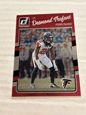 2016 DONRUSS DESMOND TRUFANT 68/100 PRESS PROOF FOIL FALCONS SP - Image 1 of 2