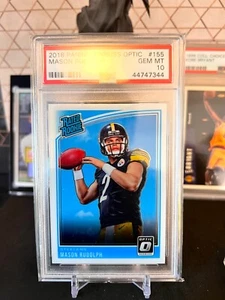 ⭐️ MASON RUDOLPH 2018 DONRUSS OPTIC #155 PSA 10 GEM RC ROOKIE STEELERS 🔥🔥 - Bild 1 von 2