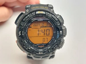 Casio vintage Pro Trek PRG 240 mod 3246 Tough Solar orologio uomo quartz 51 mm - Foto 1 di 12