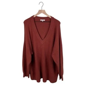 Madewell Bartlett V-Neck Pullover Pulli in Ziegelrot Gr. 3X Wolle Alpaka kuschelig - Bild 1 von 7