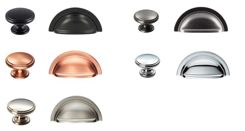 FTD Kitchen Cupboard Handles Knobs OXFORD Cabinet Wardrobe Draw Door CUP & KNOBS - Image 1 of 2