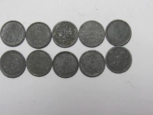 Lot of 10 Old Japan Coins - 19 ( 1944 ) 1 Sen - Circulated - Picture 1 of 2