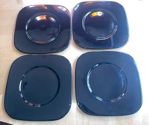4 Square Black ESTE C.E. Plates made in ITALY Exclusively For The Broadway 12” W - Picture 1 of 6