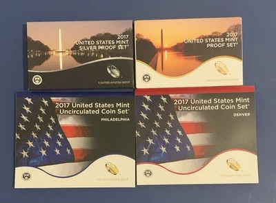 2017 US Mint Set Bundle – Proof Set, Silver Proof Set & Uncirculated P&D - Image 1 of 4