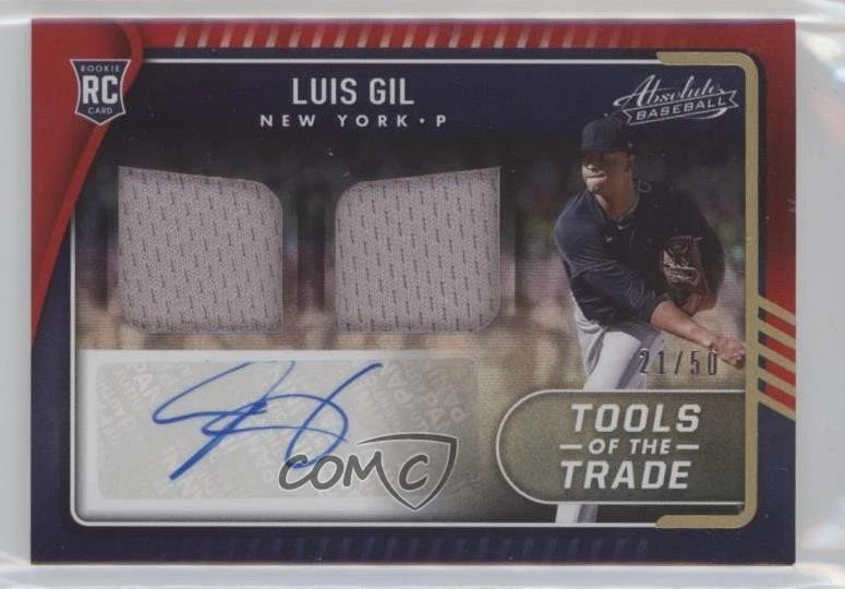 2022 Panini Absolute Spectrum Red /50 Luis Gil #TT2S-LG Rookie Auto RC - Image 1 of 2