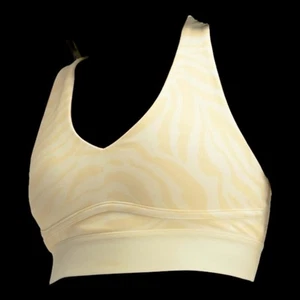 NWT Fabletics All Day Everyday Bra In Buttermilk Zebra Stroke/Buttermilk Sz M - Picture 1 of 13