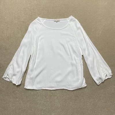 Sahara Blouse Large Women's White Boat Neck Lightweight - Image 1 of 4