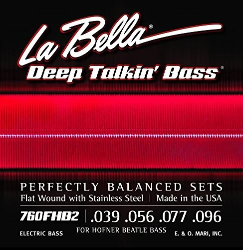 La Bella Bass Strings 760FHB2 / Hofner Beatle Bass / 039-100 / Stainless Flat Wo - Image 1 of 1