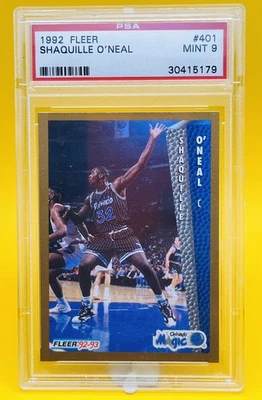 Tarjeta de novato Shaquille O’Neal PSA Fleer #401 1992 como nueva 9 Foto 1 de 3