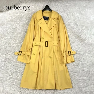 Gabardina Burberrys Cinturón Largo Hecho en Inglaterra Algodón Amarillo de Japón Foto 1 de 4