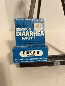 VTG Box NEW Diar-Aid  Tablets NOS Expired For Display Only Plastic Bottle B-4 - Picture 1 of 12