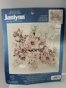Janlynn Needlecraft 106-0057 "Garden Roses" Counted Cross Stitch 13" x 13" New - Picture 1 of 12