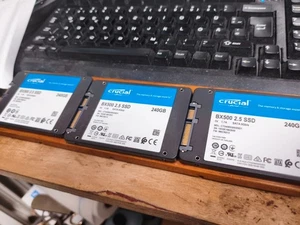 3x Crucial CT240BX500SSD1 BX500 SSD 240GB 2.5" SATA gebraucht - Bild 1 von 5