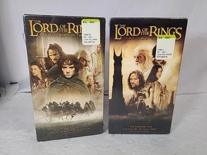 Lord of the Rings Two Towers AND Fellowship Of The Ring VHS New Factory Sealed - Picture 1 of 6