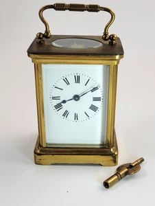 Antike französische Kutschenuhr Duverdrey & Bloquel um 1900, Originalschlüssel - Bild 1 von 10