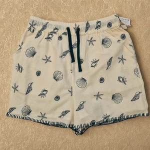 Women’s Beige Beach Shorts Medium – Embroidered, Elastic Waist, Unbranded - Picture 1 of 8