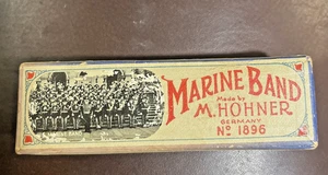 Very Rare 1900’s Vintage Marine Band  M.Hohner Harmonica German Original Box - Picture 1 of 7