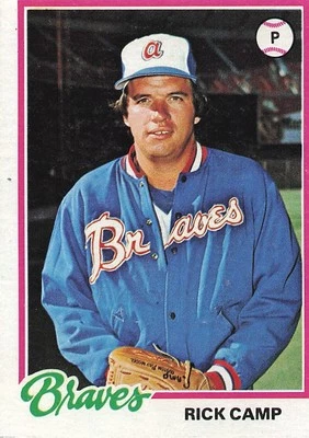 1978 Topps #349 Rick Camp, EX - Image 1 of 2