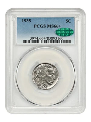 1935 5C PCGS/CAC MS66+ - Buffalo Nickel - Image 1 of 4