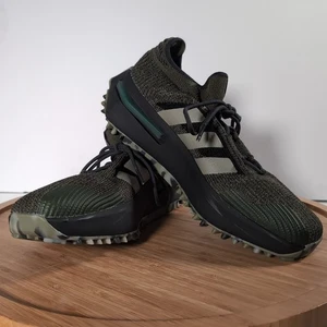 Adidas NMD S1 Mens Running Shoes Size 9.5 Green Knit Athletic Gym Sneakers - Picture 1 of 11