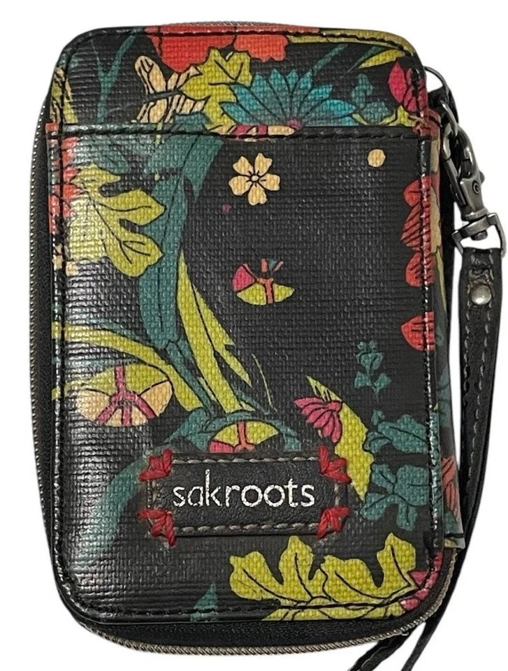 Sakroots Boho Chic Multicolor Estampado Floral Smartphone Cartera Muñequera Cartera Foto 1 de 4