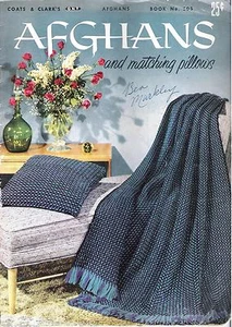 Vintage 1954 First Edition Coats & Clark Afghans & Pillows Crochet or Knit # 505 - Picture 1 of 10