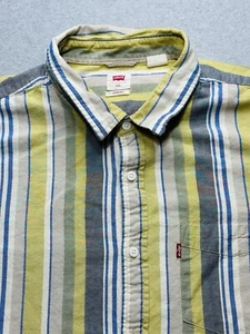 Levi’s Shirt Adult 2XL XXL Yellow Blue Preppy Standard Outdoors Hiking Mens - Picture 1 of 11