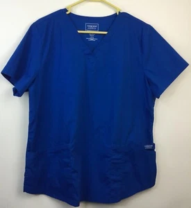 Cherokee Authentic Woman's Workwear Blue Short Sleeve Large Scrub - Picture 1 of 5