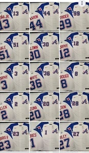 Camiseta deportiva de béisbol 50605 Atlanta Braves ACUNA JR OLSON STRIDER City Connect REAL - Imagen 1 de 16
