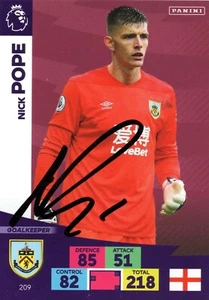 NICK POPE SIGNED BURNLEY 2020/2021 ADRENALYN XL TRADING CARD+COA - Picture 1 of 1