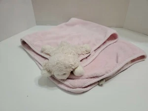 Maison Chic Baby Blanket Lovey Pink White Sheep Lamb - Picture 1 of 12