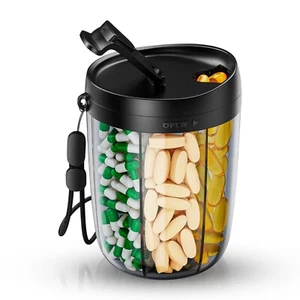 Large Pill Bottle Organizer Supplement Organizer for Holding 6 Various Vitamins - Picture 1 of 11