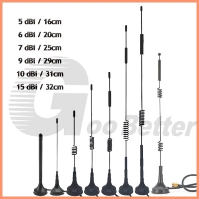 Connettore SMA base aspirazione magnetica antenna esterna alto guadagno 4G/3G/GSM/GPRS LTE - Immagine 1 di 4